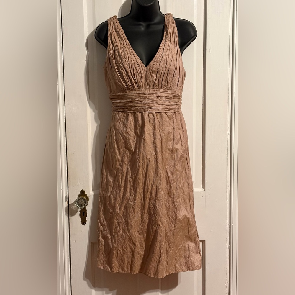 ✨NWT✨ Halter Rose Metallic Midi Dress by shoulder